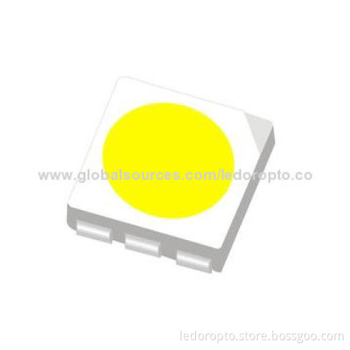 White SMD LED with 6,000mcd Luminous Intensity, 5050 SMD Package White LED, 5.50 x 5.00 x 1.80mm